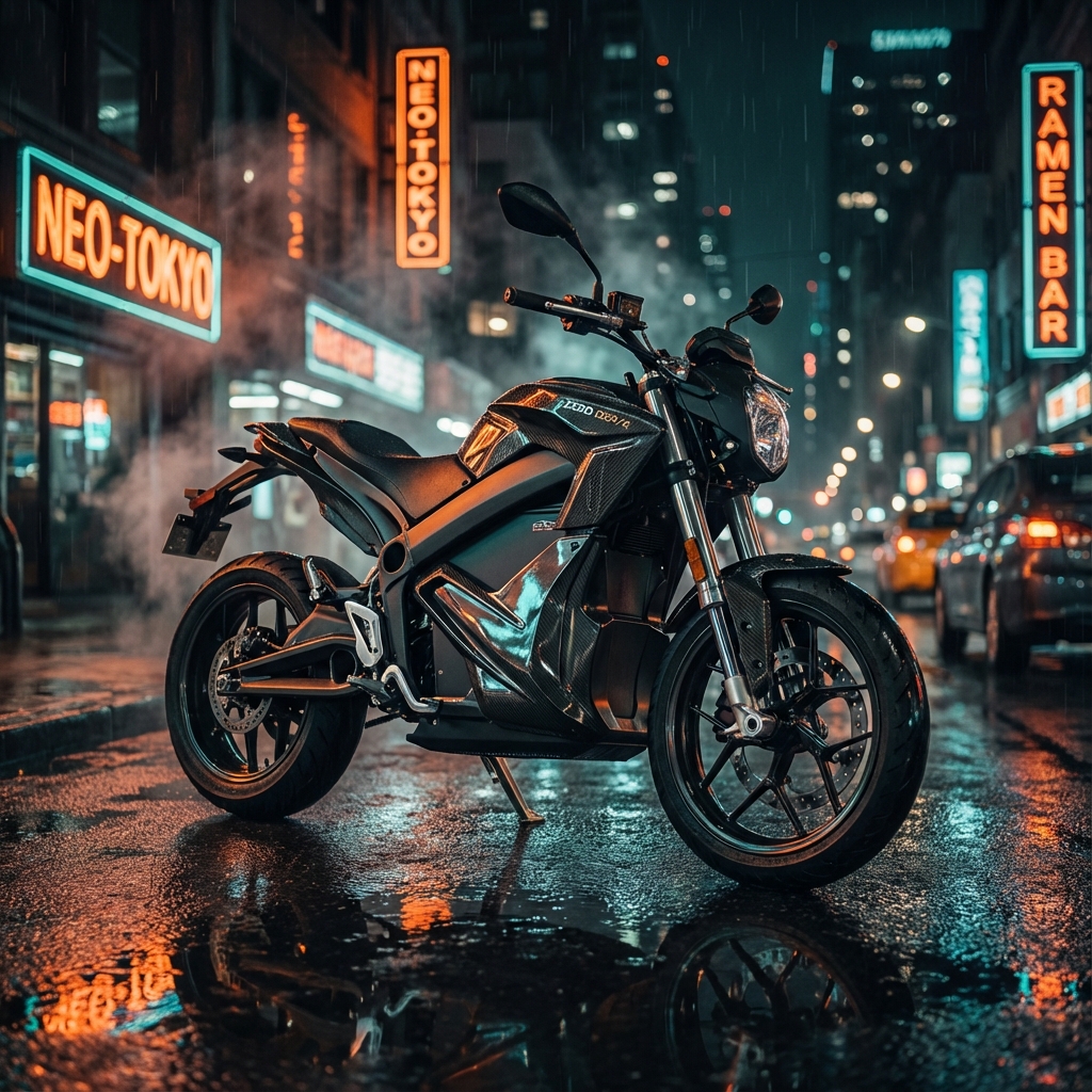 Motorcycle Night Street